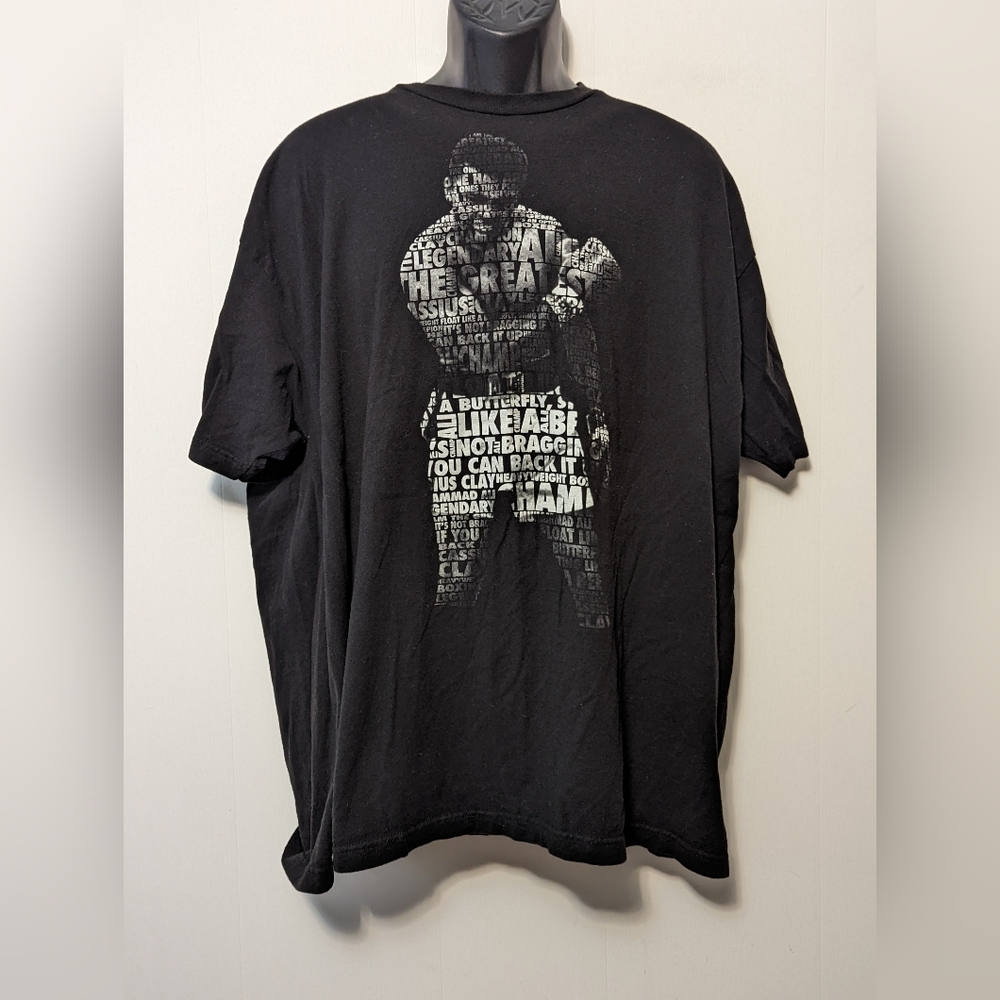 Men's Muhammed Ali T Shirt Quote Boxing Size 3XL Black